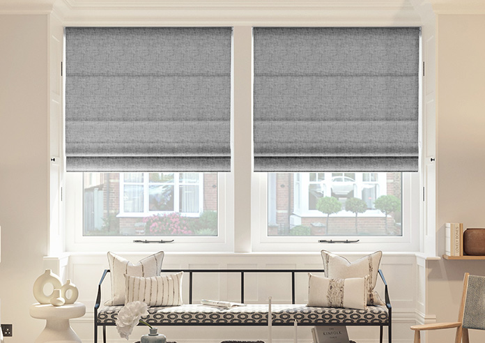 Melrose (Blackout), Wool Grey - Twist&Fit Roman Blind - Image 3